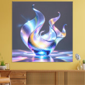 Elegantes Glasdesign Kunst in ihrer klarsten Form Leinwanddruck (Insitu (Wohnzimmer))