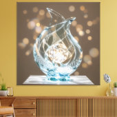 Elegantes Glasdesign Kunst in ihrer klarsten Form Leinwanddruck (Insitu (Wohnzimmer))