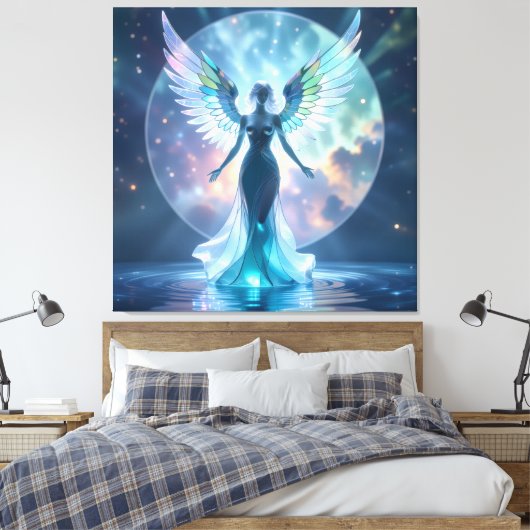 Elegantes Glasdesign Kunst in ihrer klarsten Form Leinwanddruck (Insitu (Schlafzimmer))