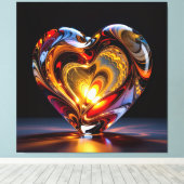 Elegantes Glasdesign Kunst in ihrer klarsten Form Leinwanddruck (Insitu (Holzboden))