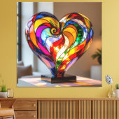 Elegantes Glasdesign Kunst in ihrer klarsten Form Leinwanddruck (Insitu (Wohnzimmer))