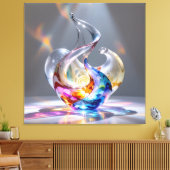 Elegantes Glasdesign Kunst in ihrer klarsten Form Leinwanddruck (Insitu (Wohnzimmer))