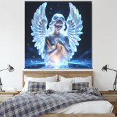 Elegantes Glasdesign Kunst in ihrer klarsten Form Leinwanddruck (Insitu (Schlafzimmer))