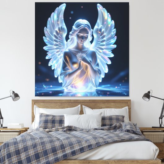 Elegantes Glasdesign Kunst in ihrer klarsten Form Leinwanddruck (Insitu (Schlafzimmer))