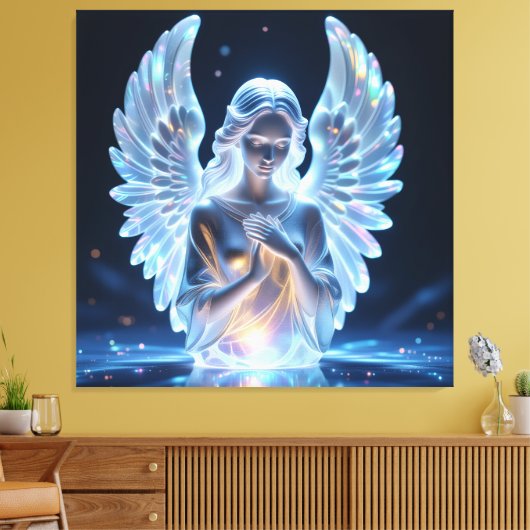 Elegantes Glasdesign Kunst in ihrer klarsten Form Leinwanddruck (Insitu (Wohnzimmer))