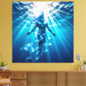 Elegantes Glasdesign Kunst in ihrer klarsten Form Leinwanddruck (Insitu (Wohnzimmer))