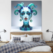 Elegantes Glasdesign Kunst in ihrer klarsten Form Leinwanddruck (Insitu (Schlafzimmer))