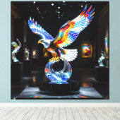 Elegantes Glasdesign Kunst in ihrer klarsten Form Leinwanddruck (Insitu (Holzboden))