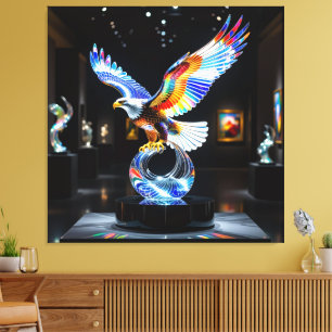 Elegantes Glasdesign Kunst in ihrer klarsten Form Leinwanddruck