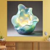 Elegantes Glasdesign Kunst in ihrer klarsten Form Leinwanddruck (Insitu (Wohnzimmer))