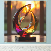 Elegantes Glasdesign Kunst in ihrer klarsten Form Leinwanddruck (Insitu (Holzboden))