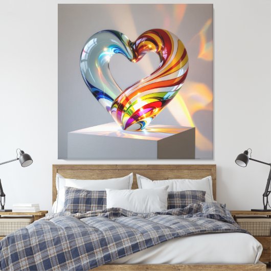 Elegantes Glasdesign Kunst in ihrer klarsten Form Leinwanddruck (Insitu (Schlafzimmer))