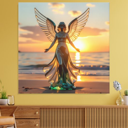 Elegantes Glasdesign Kunst in ihrer klarsten Form Leinwanddruck (Insitu (Wohnzimmer))