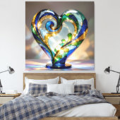 Elegantes Glasdesign Kunst in ihrer klarsten Form Leinwanddruck (Insitu (Schlafzimmer))