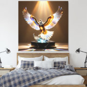 Elegantes Glasdesign Kunst in ihrer klarsten Form Leinwanddruck (Insitu (Schlafzimmer))