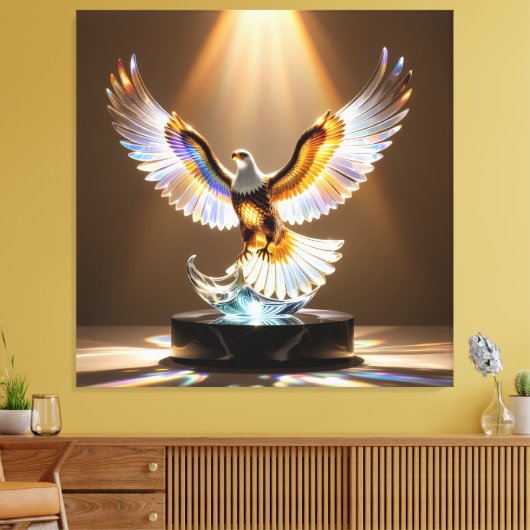 Elegantes Glasdesign Kunst in ihrer klarsten Form Leinwanddruck (Insitu (Wohnzimmer))