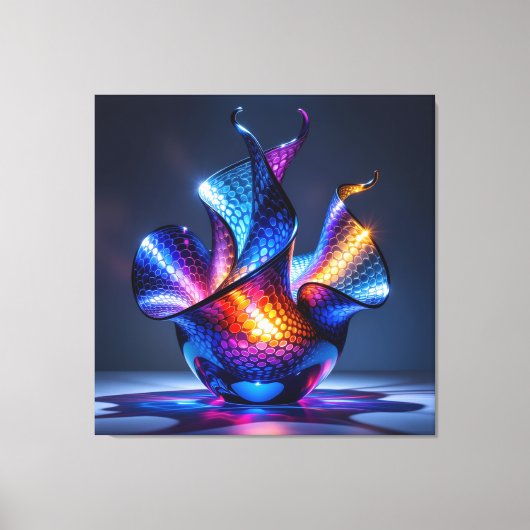 Elegantes Glasdesign Kunst in ihrer klarsten Form Leinwanddruck (Vorderseite)