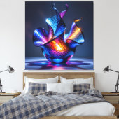 Elegantes Glasdesign Kunst in ihrer klarsten Form Leinwanddruck (Insitu (Schlafzimmer))