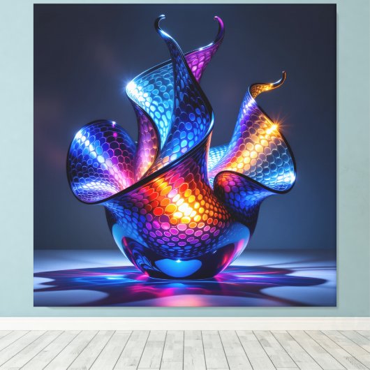 Elegantes Glasdesign Kunst in ihrer klarsten Form Leinwanddruck (Insitu (Holzboden))