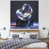 Elegantes Glasdesign Kunst in ihrer klarsten Form Leinwanddruck (Insitu (Schlafzimmer))