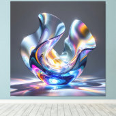 Elegantes Glasdesign Kunst in ihrer klarsten Form Leinwanddruck (Insitu (Holzboden))