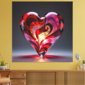 Elegantes Glasdesign Kunst in ihrer klarsten Form Leinwanddruck (Insitu (Wohnzimmer))