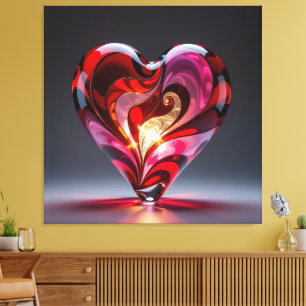 Elegantes Glasdesign Kunst in ihrer klarsten Form Leinwanddruck