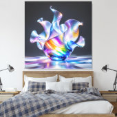 Elegantes Glasdesign Kunst in ihrer klarsten Form Leinwanddruck (Insitu (Schlafzimmer))