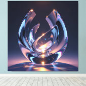 Elegantes Glasdesign Kunst in ihrer klarsten Form Leinwanddruck (Insitu (Holzboden))