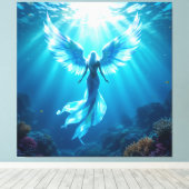 Elegantes Glasdesign Kunst in ihrer klarsten Form Leinwanddruck (Insitu (Holzboden))