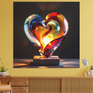 Elegantes Glasdesign Kunst in ihrer klarsten Form Leinwanddruck