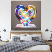 Elegantes Glasdesign Kunst in ihrer klarsten Form Leinwanddruck (Insitu (Schlafzimmer))