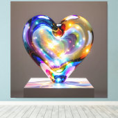 Elegantes Glasdesign Kunst in ihrer klarsten Form Leinwanddruck (Insitu (Holzboden))