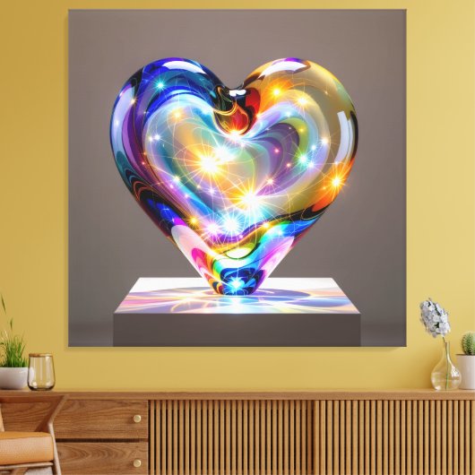 Elegantes Glasdesign Kunst in ihrer klarsten Form Leinwanddruck (Insitu (Wohnzimmer))