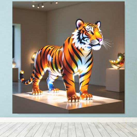 Elegantes Glasdesign Kunst in ihrer klarsten Form Leinwanddruck (Insitu (Holzboden))