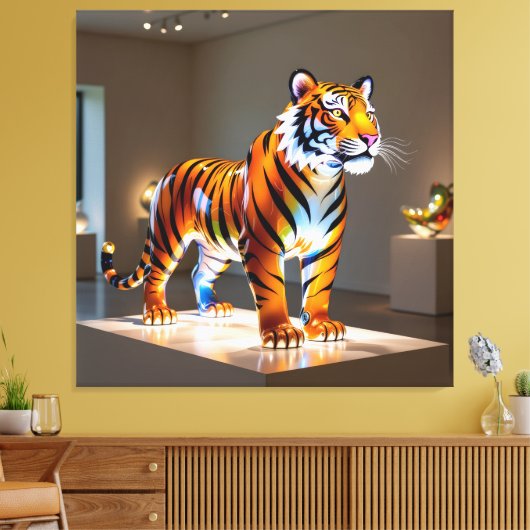 Elegantes Glasdesign Kunst in ihrer klarsten Form Leinwanddruck (Insitu (Wohnzimmer))