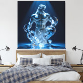 Elegantes Glasdesign Kunst in ihrer klarsten Form Leinwanddruck (Insitu (Schlafzimmer))