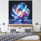 Elegantes Glasdesign Kunst in ihrer klarsten Form Leinwanddruck (Insitu (Schlafzimmer))