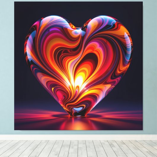 Elegantes Glasdesign Kunst in ihrer klarsten Form Leinwanddruck (Insitu (Holzboden))