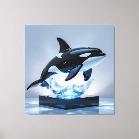 Elegantes Glasdesign Kunst in ihrer klarsten Form Leinwanddruck (Vorderseite)