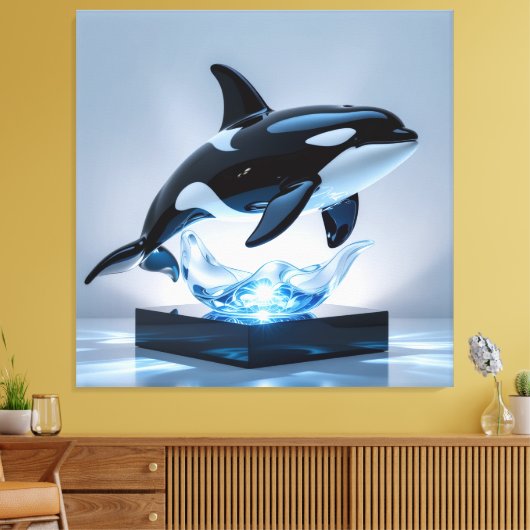 Elegantes Glasdesign Kunst in ihrer klarsten Form Leinwanddruck (Insitu (Wohnzimmer))