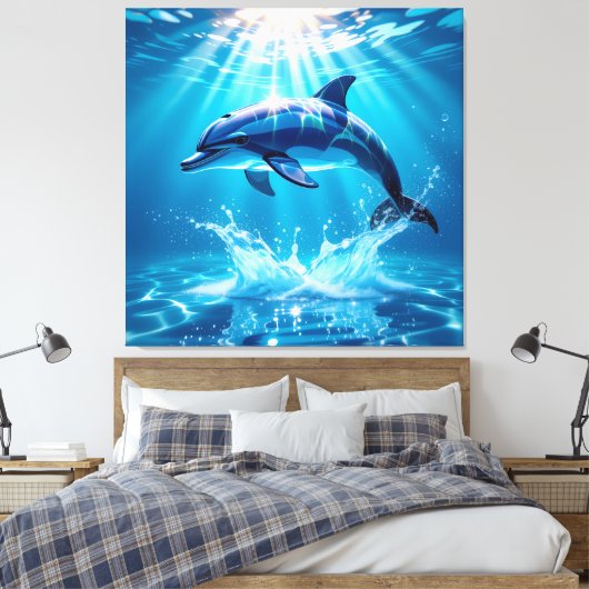 Elegantes Glasdesign Kunst in ihrer klarsten Form Leinwanddruck (Insitu (Schlafzimmer))