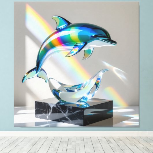 Elegantes Glasdesign Kunst in ihrer klarsten Form Leinwanddruck (Insitu (Holzboden))