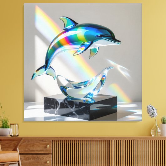 Elegantes Glasdesign Kunst in ihrer klarsten Form Leinwanddruck (Insitu (Wohnzimmer))