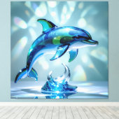 Elegantes Glasdesign Kunst in ihrer klarsten Form Leinwanddruck (Insitu (Holzboden))