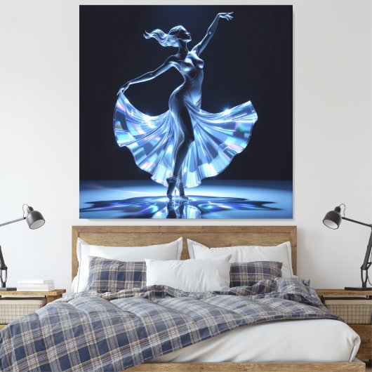 Elegantes Glasdesign Kunst in ihrer klarsten Form Leinwanddruck (Insitu (Schlafzimmer))