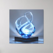 Elegantes Glasdesign Kunst in ihrer klarsten Form Leinwanddruck (Vorderseite)