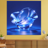 Elegantes Glasdesign Kunst in ihrer klarsten Form Leinwanddruck (Insitu (Wohnzimmer))