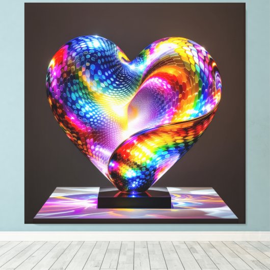 Elegantes Glasdesign Kunst in ihrer klarsten Form Leinwanddruck (Insitu (Holzboden))