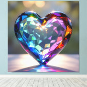 Elegantes Glasdesign Kunst in ihrer klarsten Form Leinwanddruck (Insitu (Holzboden))